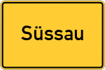 Place name sign Süssau, Holstein