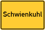 Place name sign Schwienkuhl
