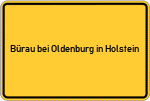 Place name sign Bürau bei Oldenburg in Holstein