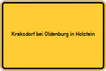 Place name sign Kraksdorf bei Oldenburg in Holstein