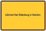 Place name sign Löhrstorf bei Oldenburg in Holstein