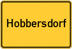 Place name sign Hobbersdorf