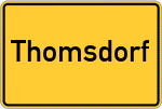 Place name sign Thomsdorf