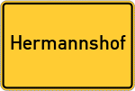 Place name sign Hermannshof, Ostholst