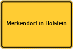 Place name sign Merkendorf in Holstein