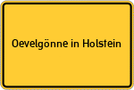 Place name sign Oevelgönne in Holstein