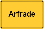Place name sign Arfrade