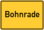 Place name sign Bohnrade