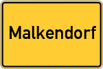 Place name sign Malkendorf, Holstein