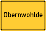 Place name sign Obernwohlde