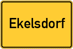 Place name sign Ekelsdorf