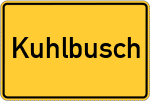 Place name sign Kuhlbusch