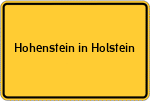 Place name sign Hohenstein in Holstein