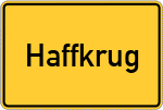Place name sign Haffkrug