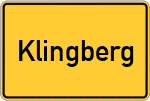 Place name sign Klingberg