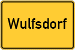 Place name sign Wulfsdorf