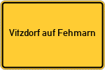 Place name sign Vitzdorf auf Fehmarn
