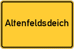 Place name sign Altenfeldsdeich