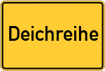 Place name sign Deichreihe