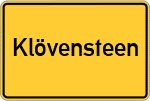 Place name sign Klövensteen