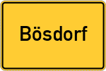 Place name sign Bösdorf