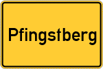 Place name sign Pfingstberg