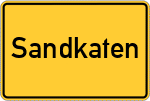 Place name sign Sandkaten