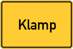 Place name sign Klamp