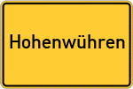 Place name sign Hohenwühren