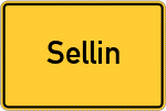 Place name sign Sellin, Holstein