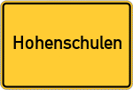Place name sign Hohenschulen