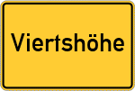 Place name sign Viertshöhe