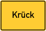 Place name sign Krück