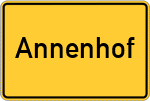 Place name sign Annenhof