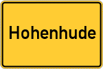 Place name sign Hohenhude