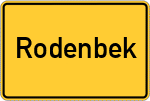 Place name sign Rodenbek
