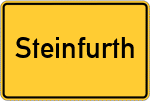 Place name sign Steinfurth