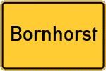 Place name sign Bornhorst