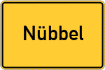 Place name sign Nübbel, Lotsenstation