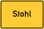 Place name sign Stohl