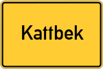 Place name sign Kattbek