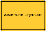 Place name sign Wassermühle Bergenhusen