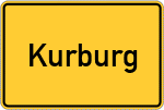 Place name sign Kurburg