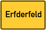 Place name sign Erfderfeld