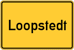 Place name sign Loopstedt
