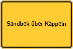Place name sign Sandbek über Kappeln, Schlei;Sandbek, Schlei