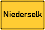 Place name sign Niederselk