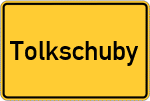 Place name sign Tolkschuby