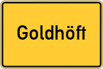 Place name sign Goldhöft, Angeln