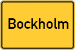 Place name sign Bockholm, Ostsee